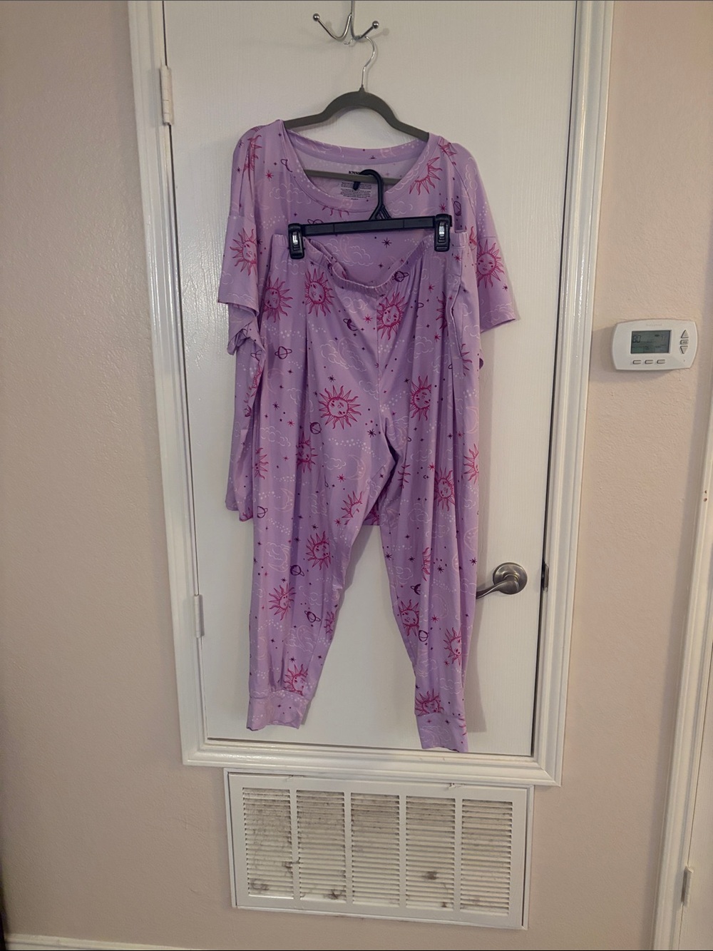 Joyspun purple celestial sun moon plus size PJ pajama set